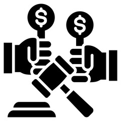 Auction Glyph Icon