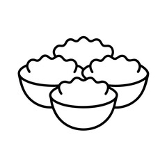 Butter Tarts Outline Illustration
