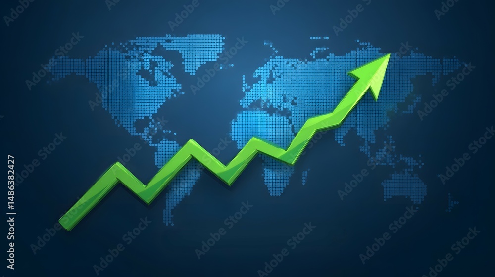 Poster carbon x font a dynamic and visually captivating chart depicting the upward trajectory of global eco