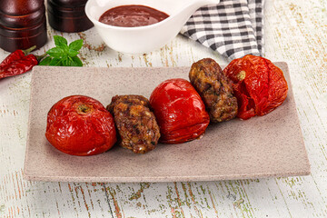 Turkish cuisine - Domatesli Kebab with tomato