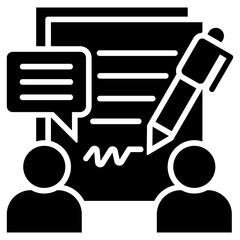 Team Consulting Glyph Icon