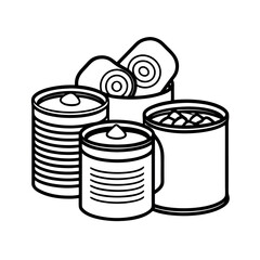 Canned Pasta Meals Food Illustration