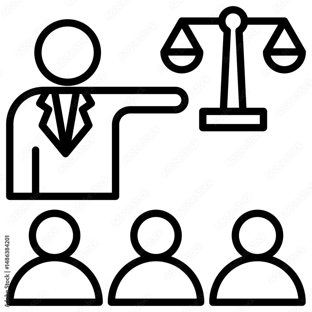 Poster representation line icon