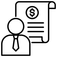 Cost Per Lead Line Icon