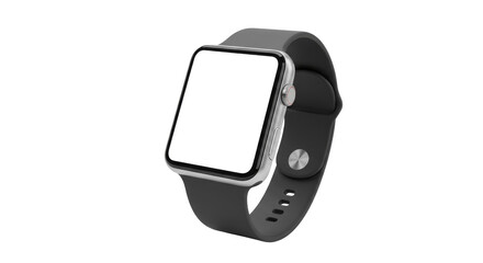 Wristworn device featuring a blank screen against black background