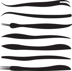 Clay Sculpting Tools Silhouettes: Pottery and Ceramics Art Supplies