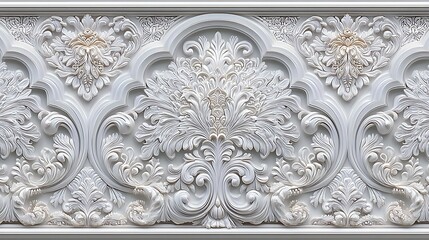 Luxury ornamental white floral textured background high resolution wallpaper