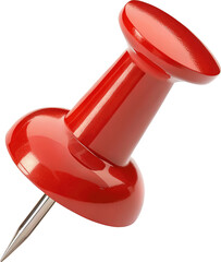 Vibrant Red Push Pin Focus