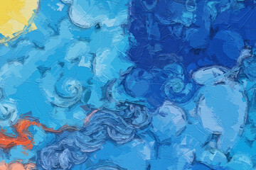 Various oil paintings, flowers, snakes, landscapes, waterfalls, animals, butterflies, mushrooms