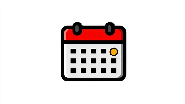 A calendar icon with a highlighted date perfect for scheduling and time management tasks