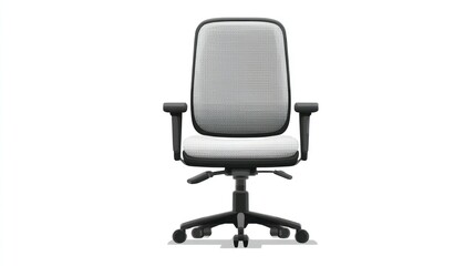 Fototapeta premium Modern Office Chair with Ergonomic Design and Adjustable Features for Comfortable Seating