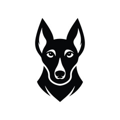a clean minimalist vector dog head.eps