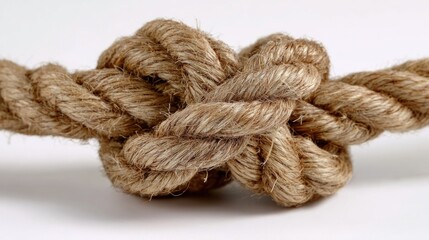 Close-up of a tightly knotted rope