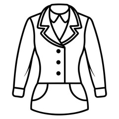 Flight Attendant Uniform Silhouette Vector
