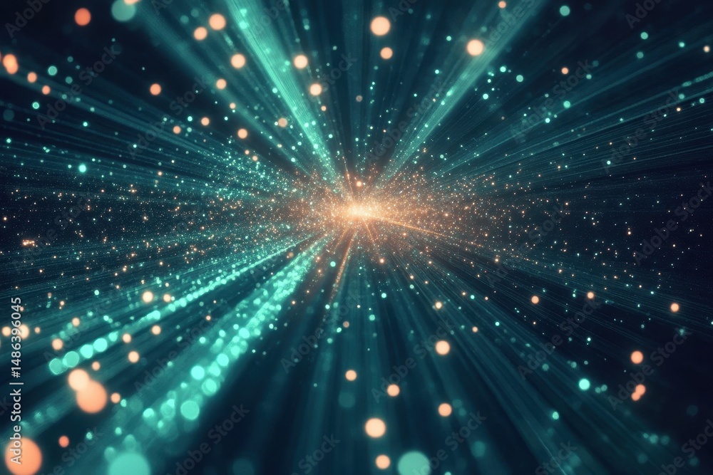 Poster dynamic abstract glow with science rays creating a motion background in digital art, abstract glow s