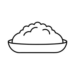 Frozen Dinner Meal Outline Vector Art