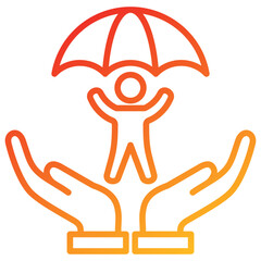 Child Custody Line Gradient Icon