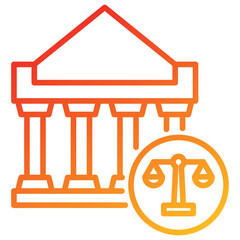 Court Line Gradient Icon