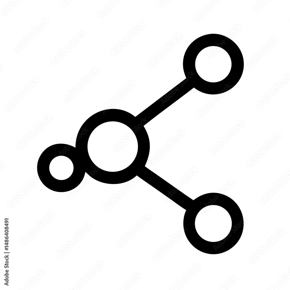 Poster share connection network social media link communication connect digital platform icon symbol