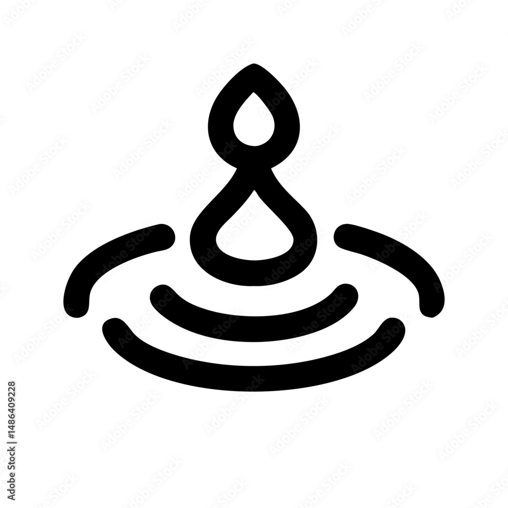 Poster water drop ripple effect graphic liquid splash nature element design simple abstract vector art