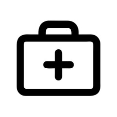 Obraz premium First aid kit medical healthcare emergency box medicine health care hospital doctor bag icon vector