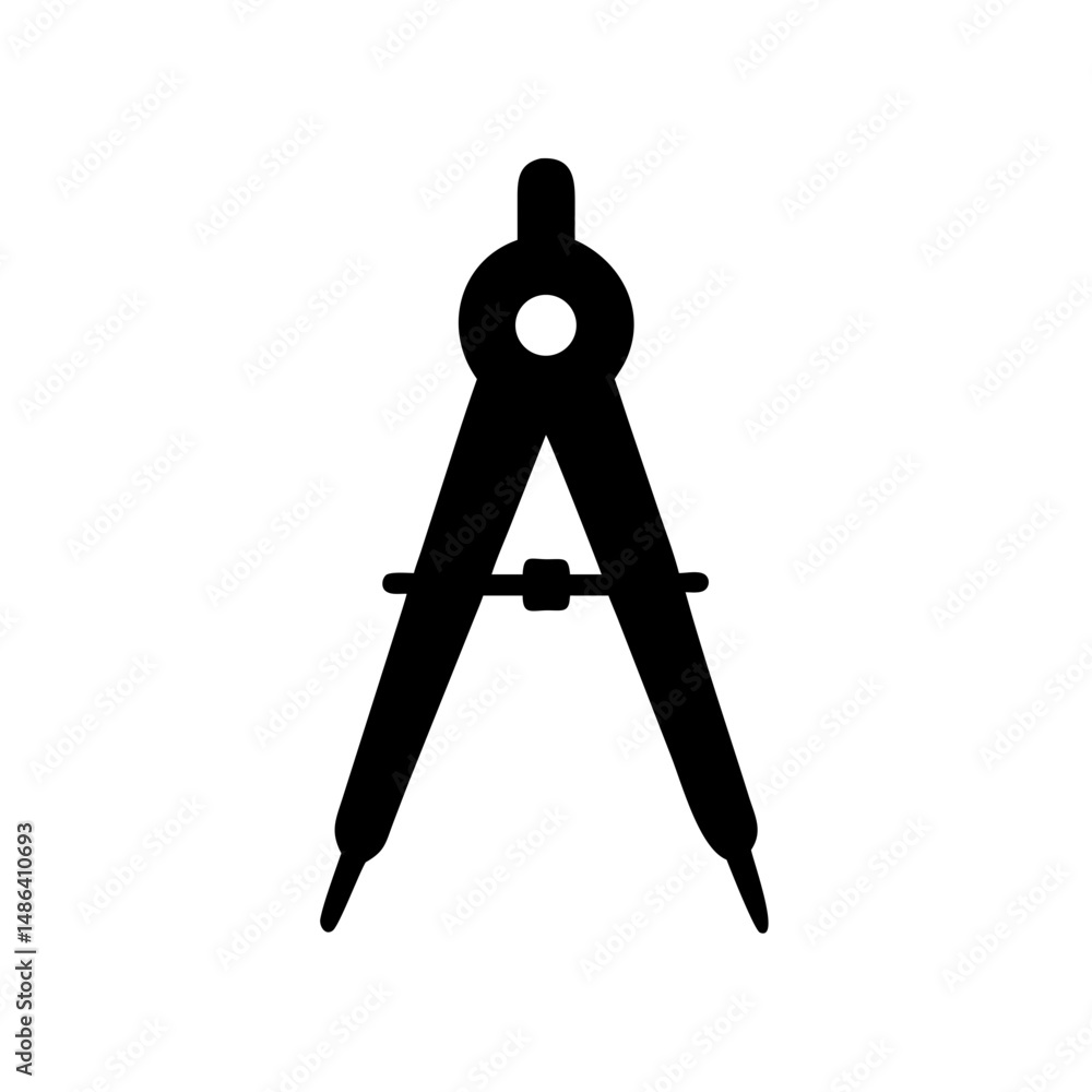 Poster explore geometry compass drafting tool design drawing circle precision instrument engineering tool d