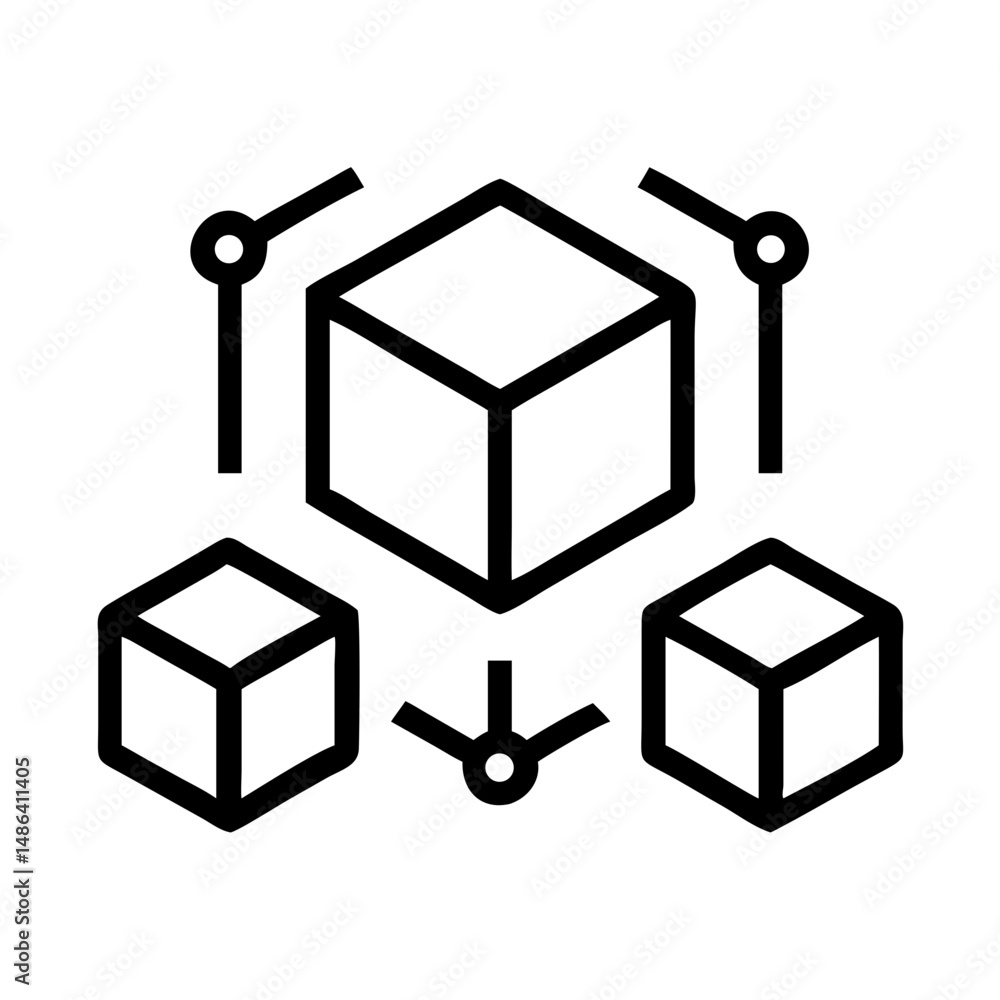 Poster cube transformation process 3d modeling design software object manipulation geometric shapes renderi