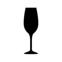 Illustration of a wine glass champagne glass drink glass beverage glass stemware barware glassware icon