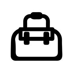 Discover travel bag luggage icon vector illustration baggage suitcase handle journey trip tour bag