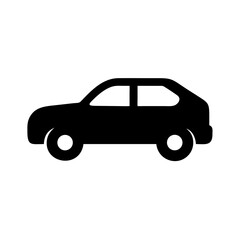 Car vehicle automobile transport automotive drive travel road trip hatchback silhouette icon