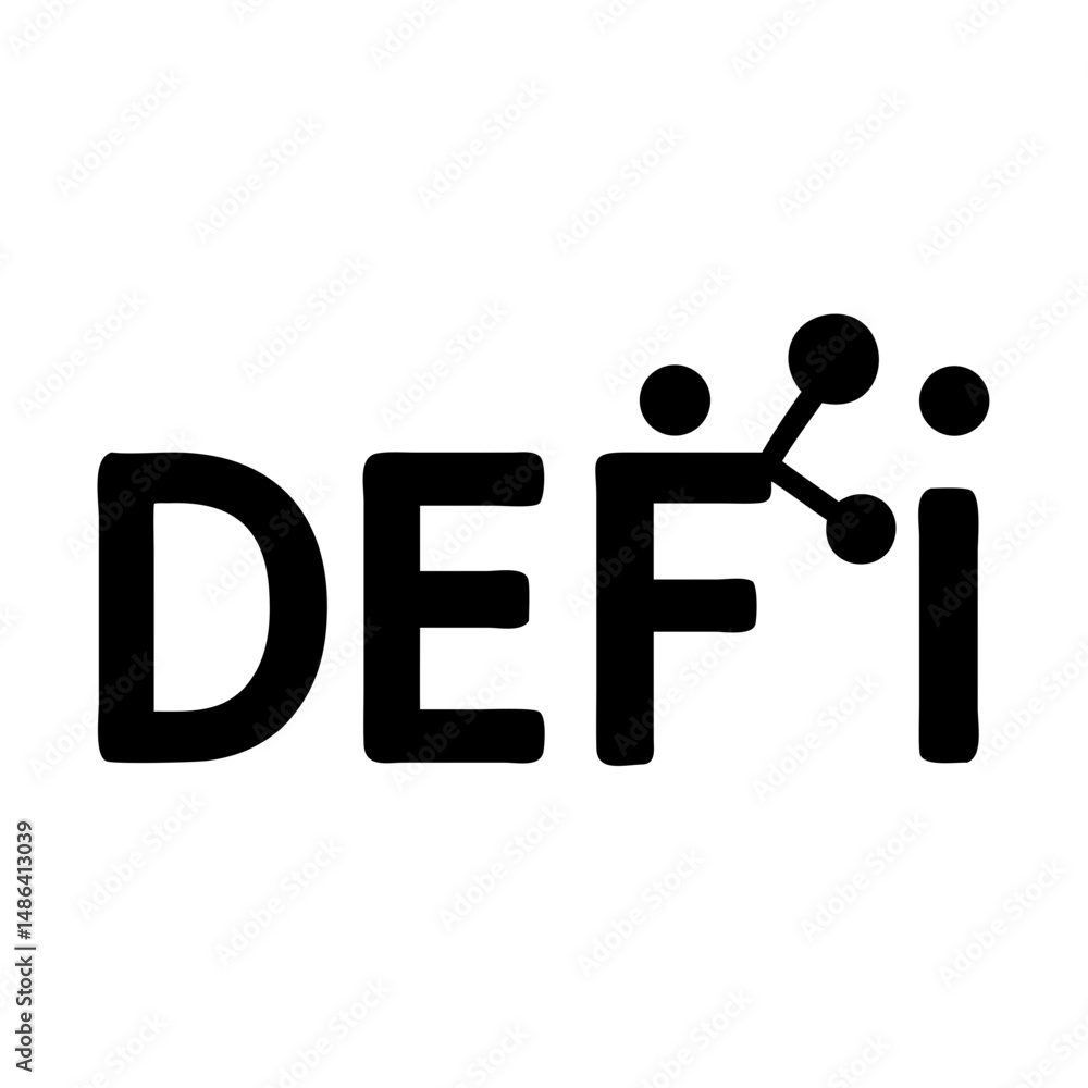 Poster defi decentralized finance blockchain cryptocurrency technology innovation investment platform netwo