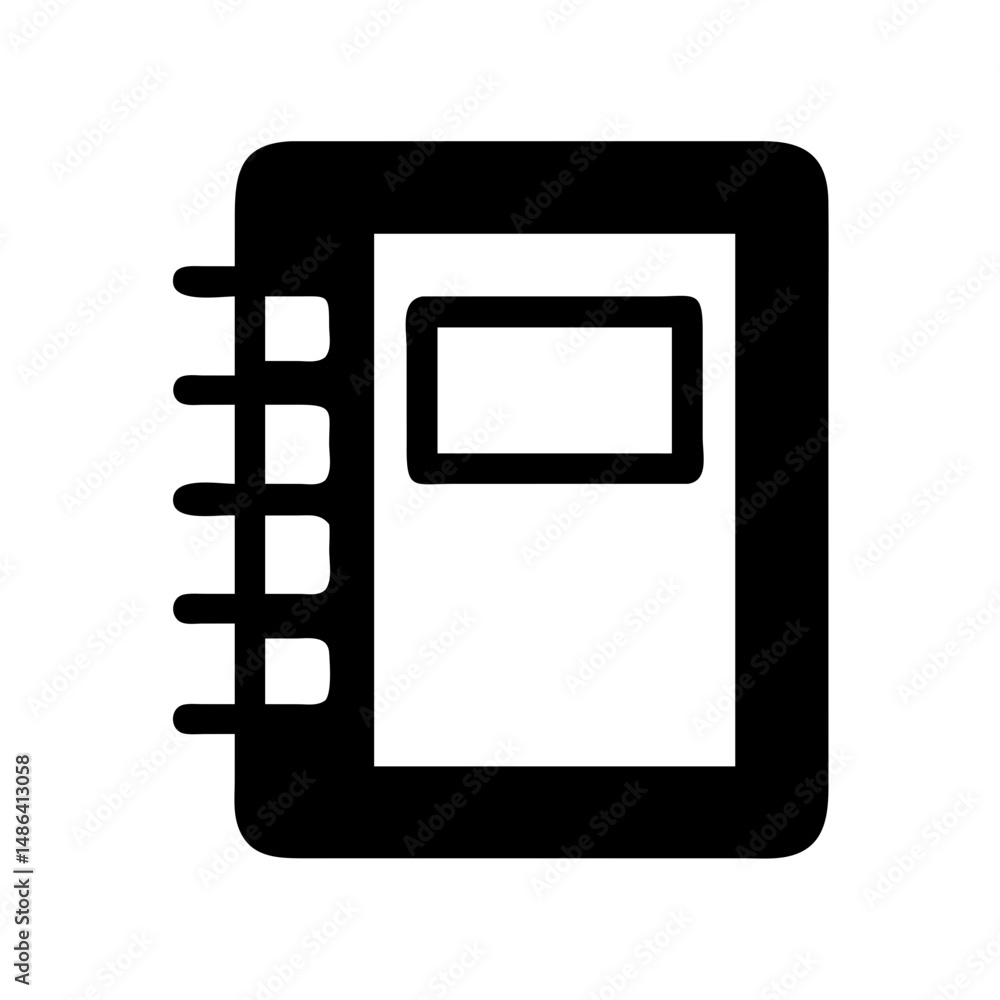Poster notebook diary journal notepad organizer planner book binder memo pad sketchpad sketchbook list blac