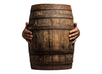 Obraz premium Hand places barrel