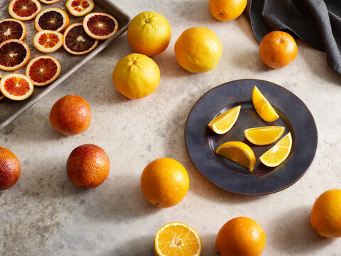 Fresh orange variety, sliced