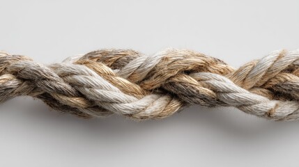 Intertwined ropes, light and dark beige hues