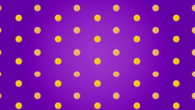 Animated Quiz Show Background Loop | Animated Gold Coin | Neon Glowing Lights and Emoji Elements | 4K Motion Graphics