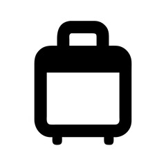 Travel suitcase icon vector illustration for vacation luggage baggage and tourism concept design