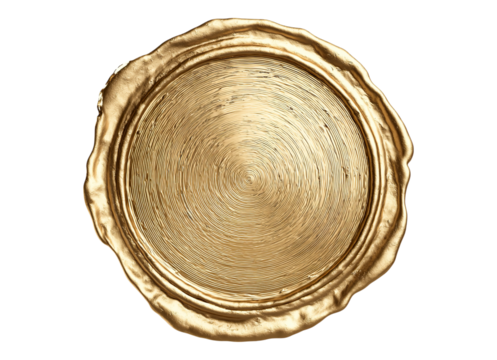 Isolated shiny golden seal - Powered by Adobe