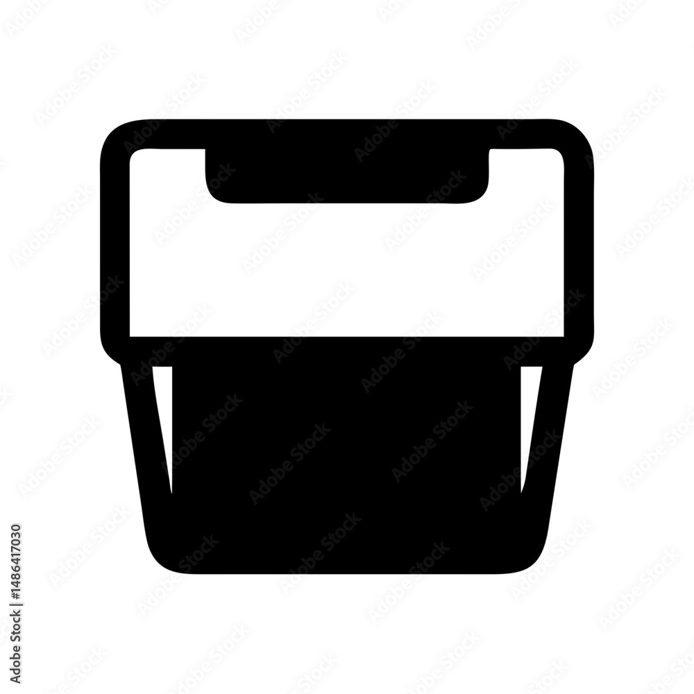 Poster illustration of a black file folder document archive storage data information icon symbol graphic de