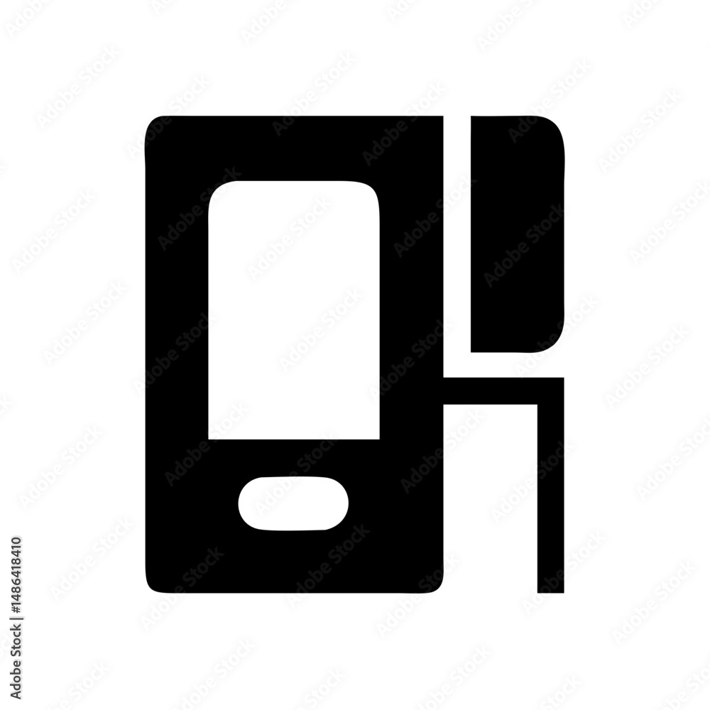 Aufkleber black and white smartphone screen mirroring icon for mobile app development and design project