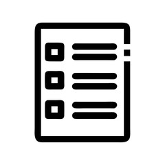 Checklist icon vector illustration for task management and project planning application design