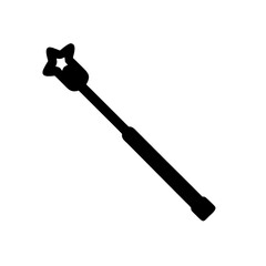 Magic wand star vector illustration for fairy tale princess wizard and halloween costume prop design