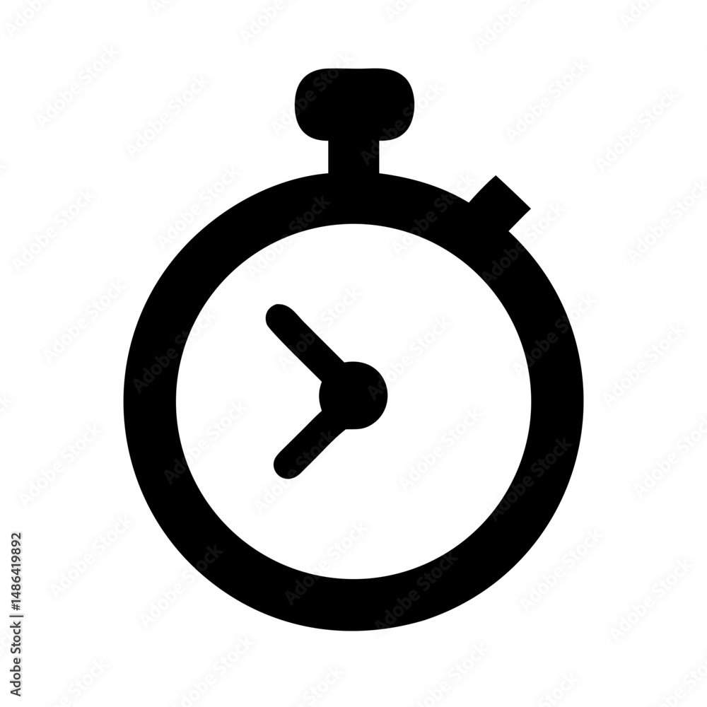 Poster stopwatch icon vector illustration time measurement tool countdown timer symbol chronometer
