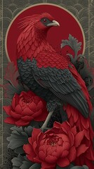 Fototapeta premium Bold Japanese tattoo phoenix design