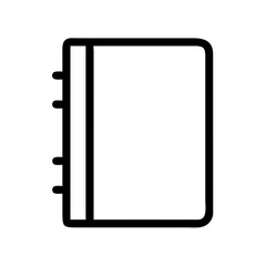 Find blank notebook icon vector image for notes diary journal and sketch book design element graphic resource