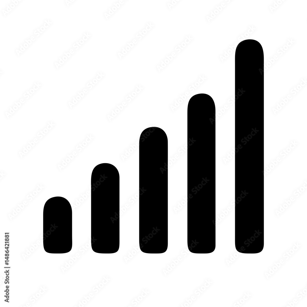 Poster signal strength bars wifi connection wireless network indicator communication technology symbol icon