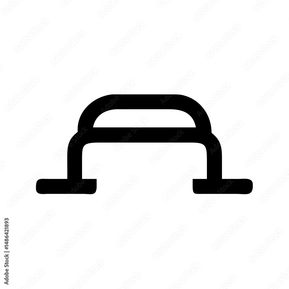 Poster find black outline arch bridge vector illustration for graphic design and web design projects