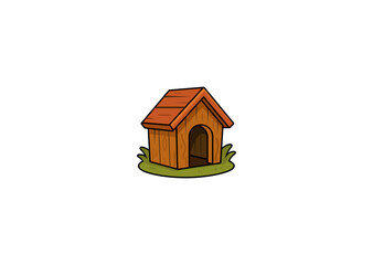 Vector illustration of cartoon dog house