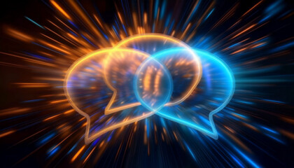 speech bubbles, digital communication, online messaging, chat interface, virtual conversation, communication symbol, user interaction, mobile messaging, social media icon, online chat, discussion conc