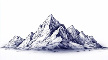 Majestic mountain range illustration
